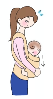 「抱っこや授乳をすると腰が痛い」